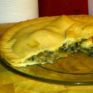 This one also has chicken style pieces in the filling